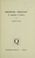 Cover of: Medieval thought: St. Augustine to Ockham.