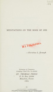 Cover of: Meditations on the Book of Job by Christine L Benagh, Christine L Benagh