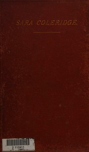 Cover of Memoir and letters of Sara Coleridge
