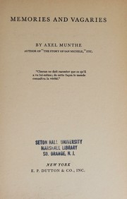 Cover of: Memories and vagaries. by Axel Munthe, Axel Munthe