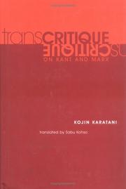 Cover of: Transcritique on Kant and Marx