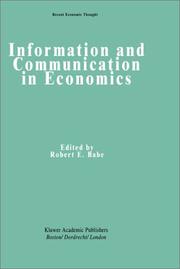Cover of: Information and communication in economics