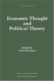 Cover of: Economic thought and political theory by edited by David Reisman.
