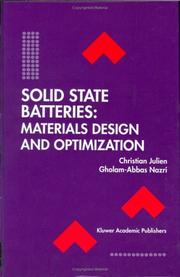 Cover of: Solid state batteries: materials design and optimization