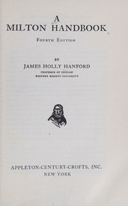 Cover of: A Milton Handbook-4th Edition