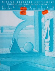 Cover of: Minitab computer supplement to accompany James T. McClave and Frank H. Dietrich, II's Statistics