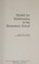 Cover of: Models for mathematics in the elementary school