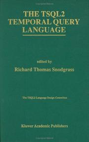 Cover of: The TSQL2 temporal query language