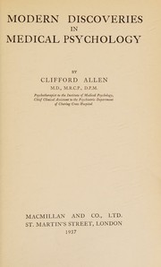 Cover of: Modern discoveries in medical psychology.