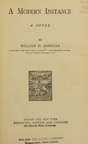 Cover of: A modern instance by William Dean Howells, William Dean Howells