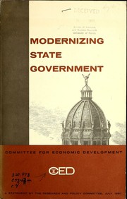 Cover of: Modernizing State government