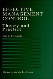 Cover of: Effective management control by Eric Flamholtz