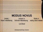 Cover of: Modus Novus Studies in Reading Atonal Melodies