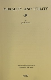 Cover of: Morality and utility.