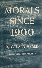 Cover of: Morals since 1900