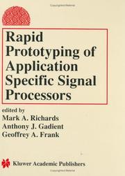 Cover of: Rapid prototyping of application specific signal processors