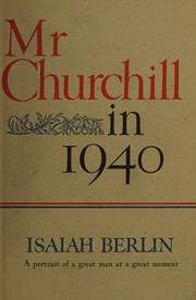 Cover of: Mr. Churchill in 1940.