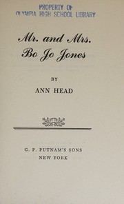 Cover of: Mr. and Mrs. Bo Jo Jones.