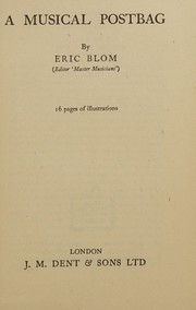 Cover of: A musical postbag