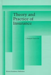 Cover of: Theory and practice of insurance