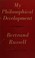 Cover of: My philosophical development.