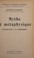 Cover of: Mythe et métaphysique