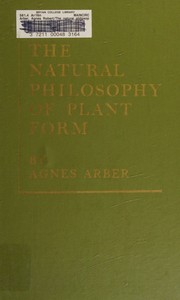 Cover of: The natural philosophy of plant form.