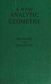 Front cover of A new analytic geometry by J. Eugene Durrant