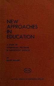 Cover of New approaches in education by David Mallery