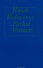 Cover of: Ready reference pocket manual.