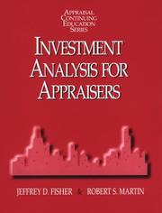 Cover of: Investment analysis for appraisers