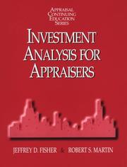 Cover of: Investment analysis for appraisers by Fisher, Jeffrey D.