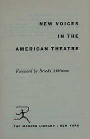 Cover of: New Voices in the American Theatre