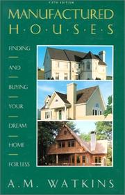 Cover of: Manufactured houses by A. M. Watkins