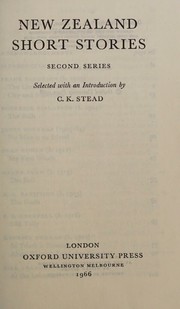 Cover of: New Zealand short stories by Stead, C. K., Stead, C. K.