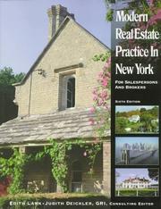 Cover of: Modern real estate practice in New York by Edith Lank