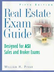 Cover of: Real estate exam guide by William H. Pivar