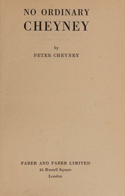 Cover of: No Ordinary Cheyney