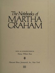 Cover of: The notebooks of Martha Graham