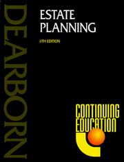 Cover of: Estate planning. by 
