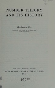 Number Theory and Its History cover