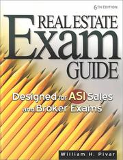 Cover of: Real Estate Exam Guide by William H. Pivar