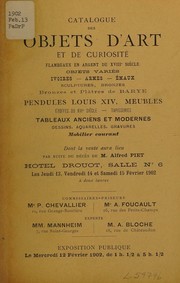 Cover of: Objets d'art et de curiositʹe