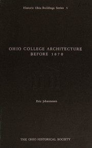 Cover of: Ohio college architecture before 1870. by Eric Johannesen, Eric Johannesen