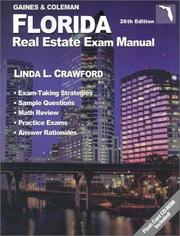 Cover of: Florida Real Estate Exam Manual (Florida Real Estate Exam Manual, 26th ed) by Linda L. Crawford