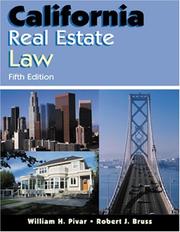 Cover of: California Real Estate Law  by William Pivar, Robert Bruss