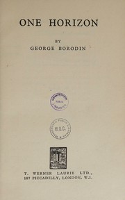 Cover of: One horizon