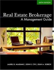 Cover of: Real Estate Brokerage: A Management Guide