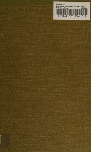 cover of One-party government in Mali