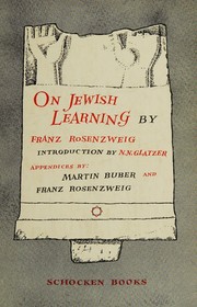 Cover of: On Jewish learning by Franz Rosenzweig, Franz Rosenzweig